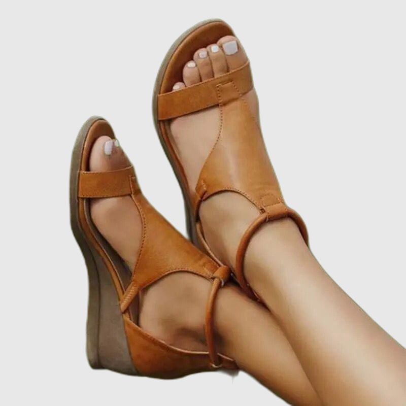 Strappy Open Toe Wedge Sandals