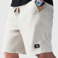 Waffle Texture Drawstring Shorts