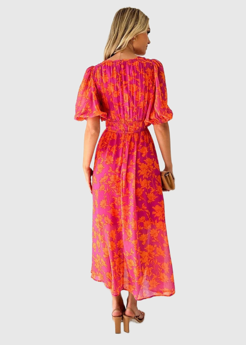Floral V-Neck Maxi Dress