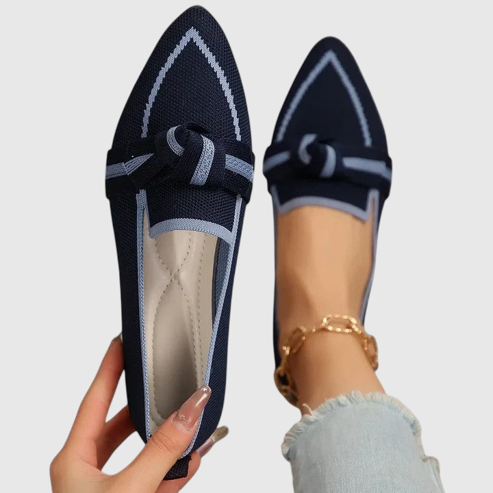 Pointed Toe Knit Ballet Flats